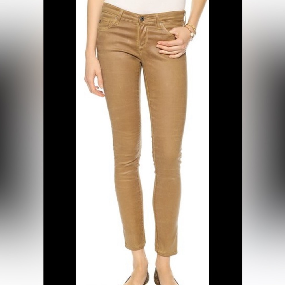 AG Adriano Goldschmied the Legging Ankle Supper Skinny Leatherette Jeans 26R